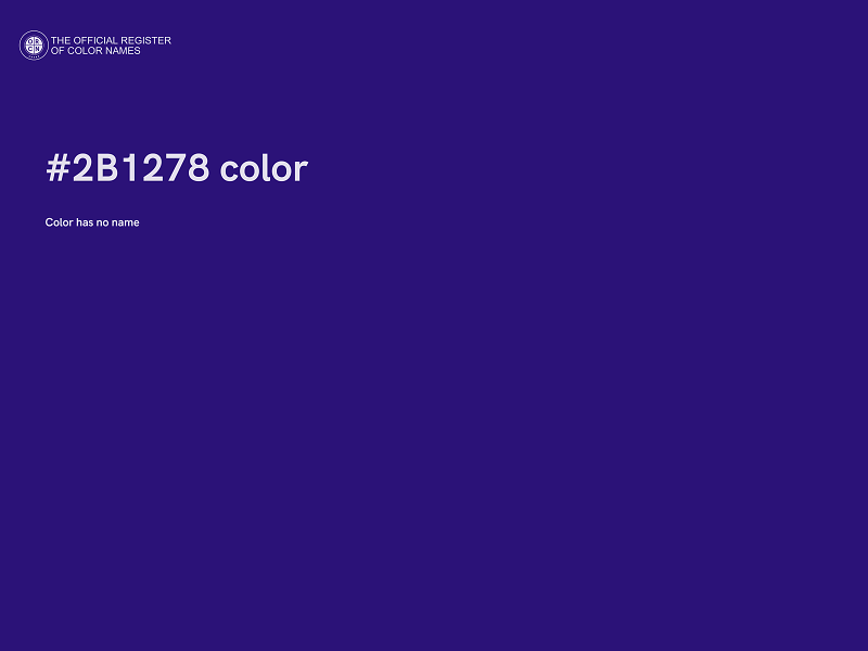 #2B1278 color image