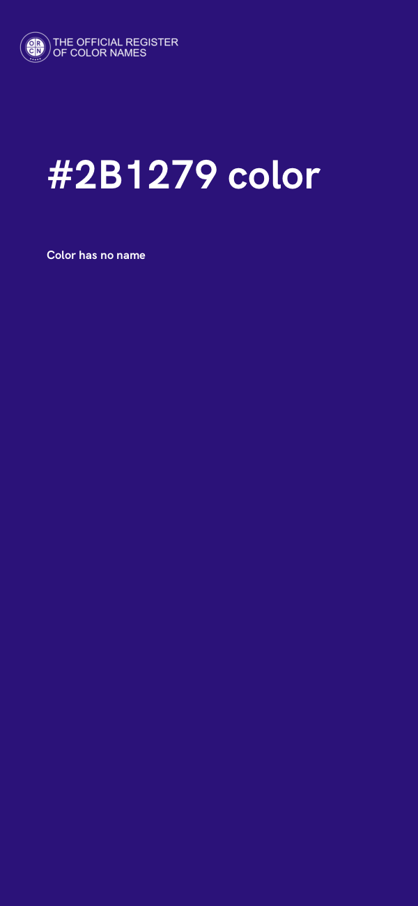 #2B1279 color image