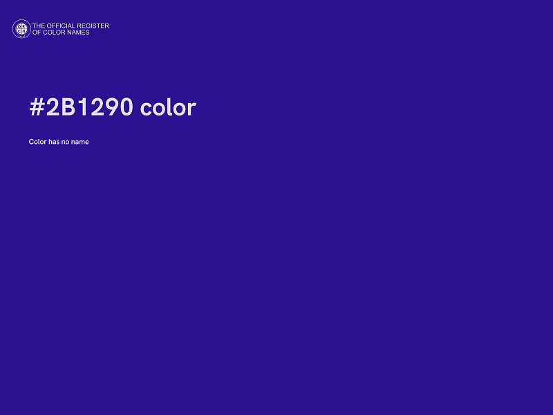 #2B1290 color image