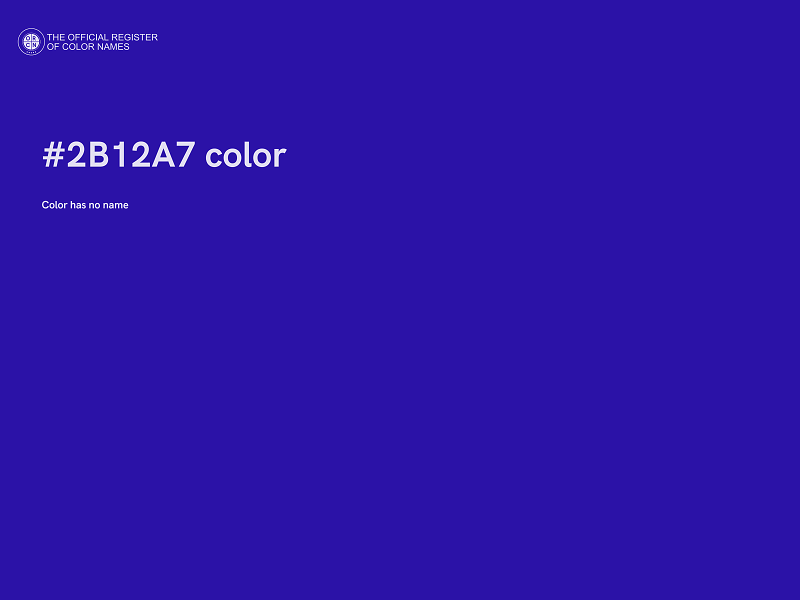 #2B12A7 color image