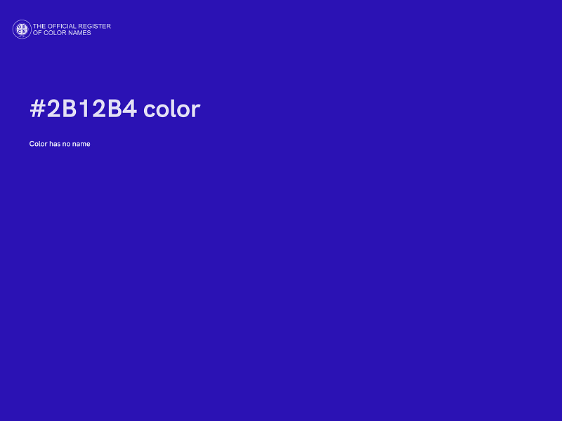 #2B12B4 color image