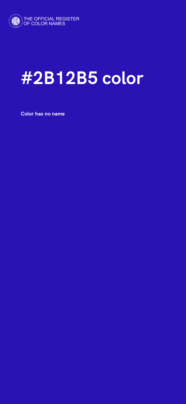 #2B12B5 color image
