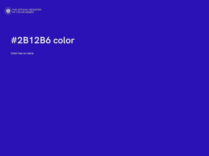 #2B12B6 color image