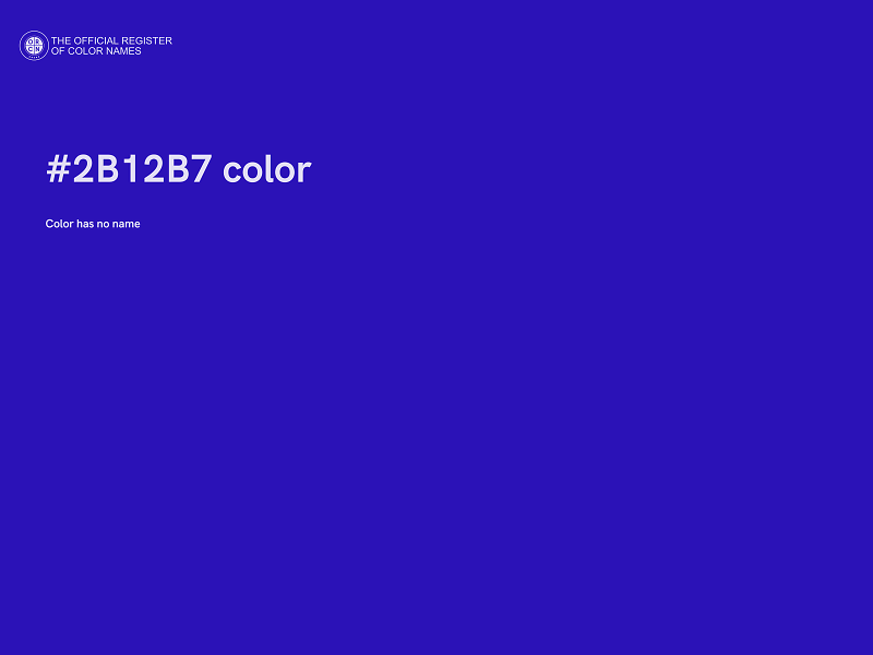 #2B12B7 color image