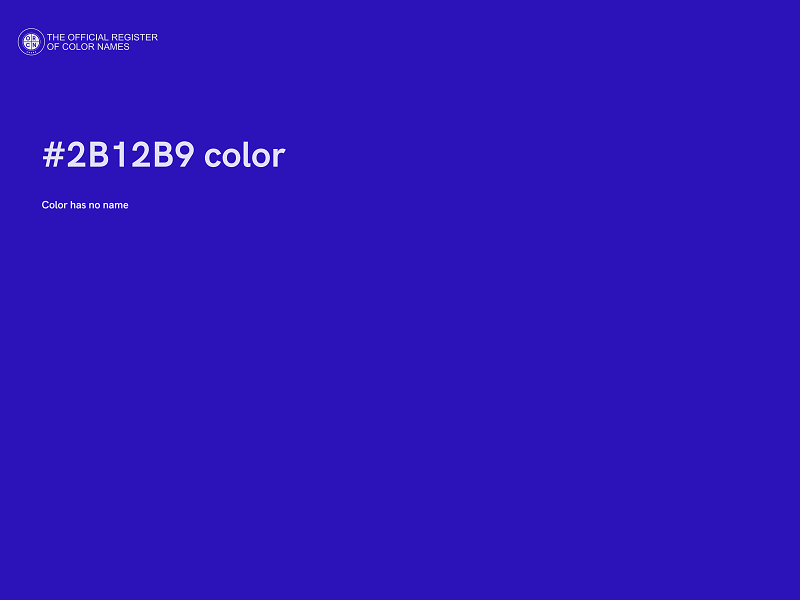 #2B12B9 color image