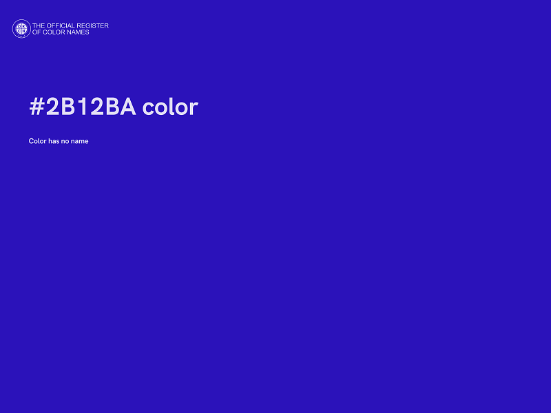 #2B12BA color image