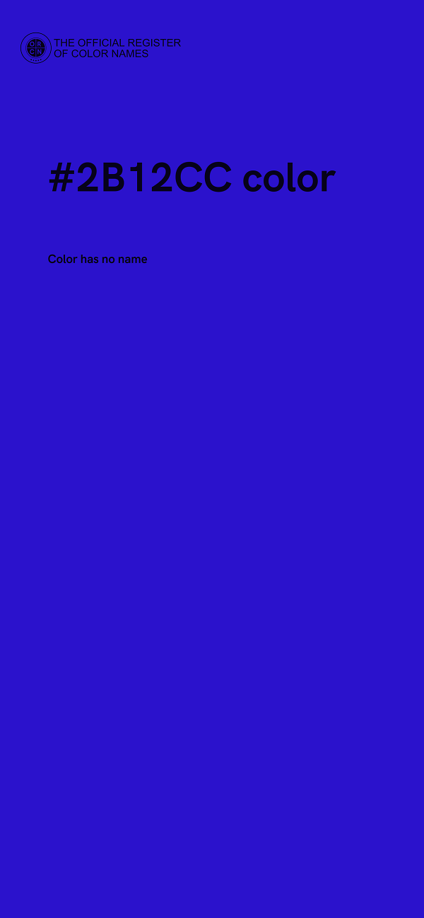 #2B12CC color image