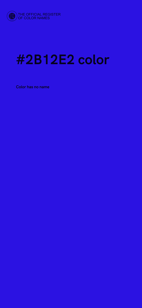 #2B12E2 color image