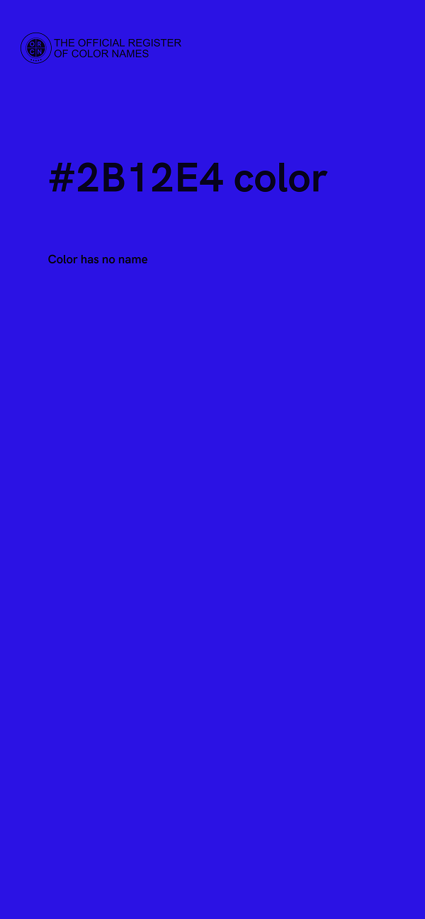 #2B12E4 color image