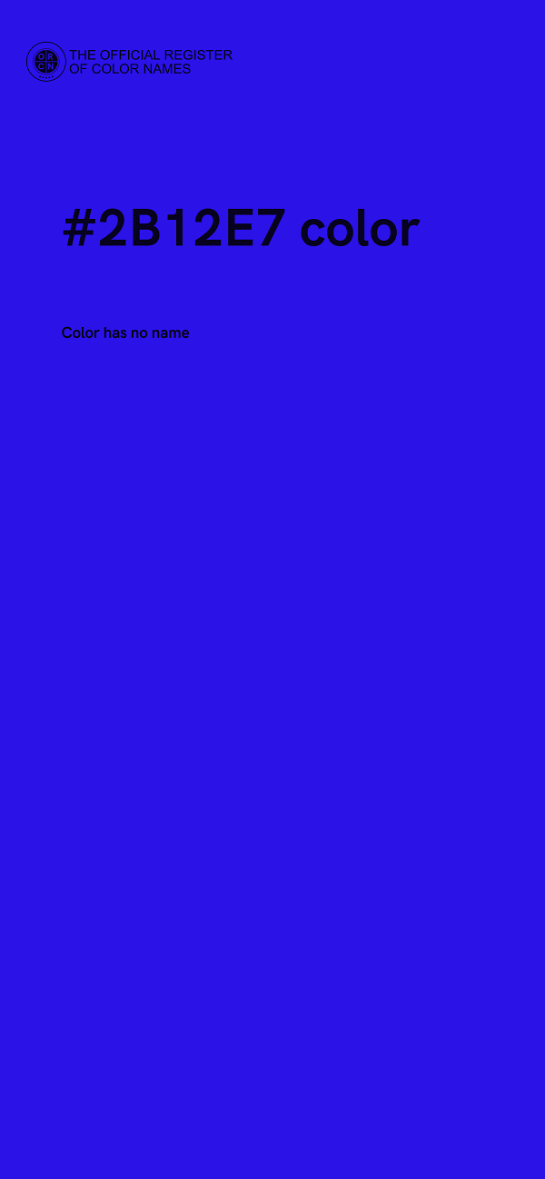 #2B12E7 color image