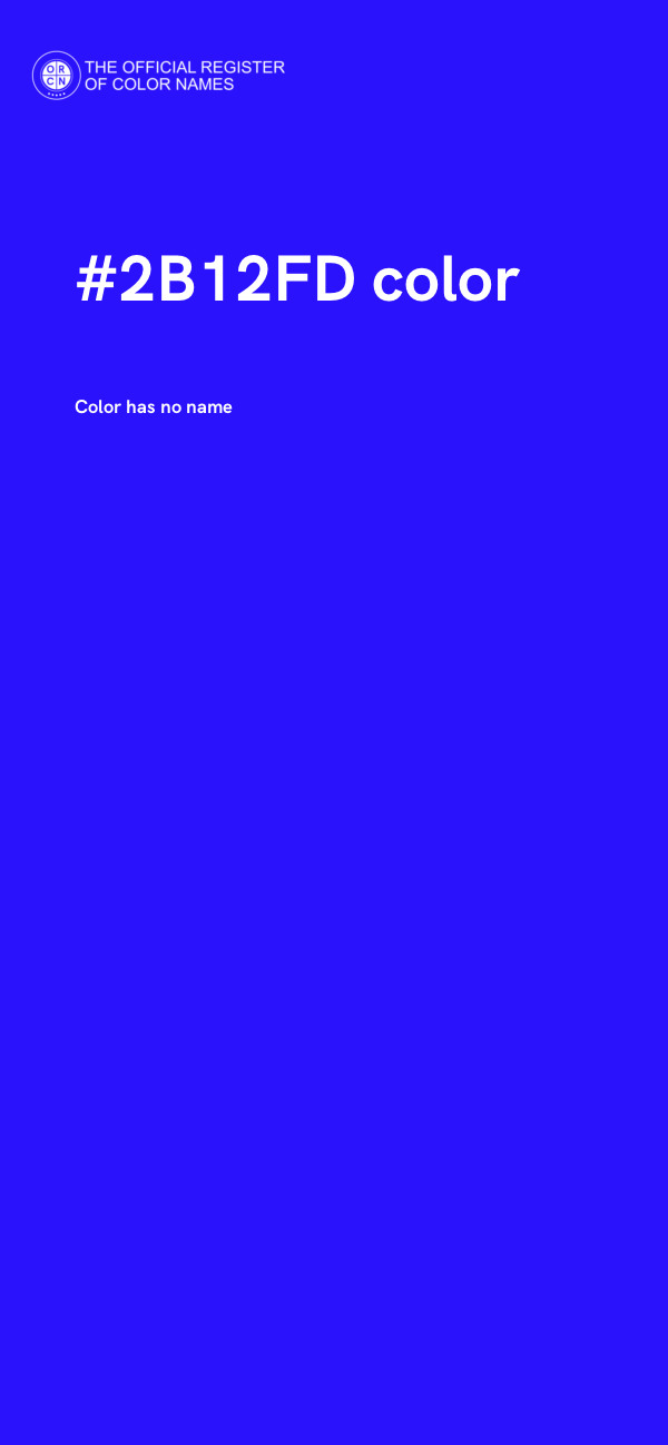 #2B12FD color image