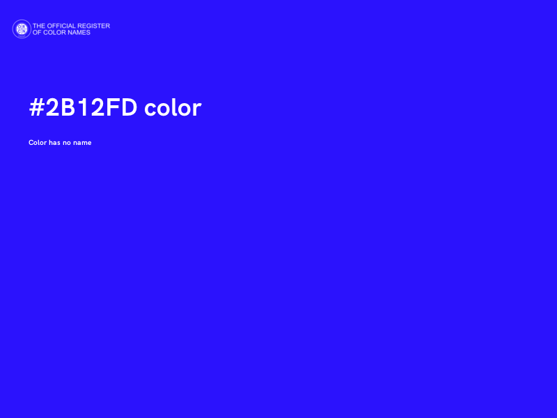 #2B12FD color image