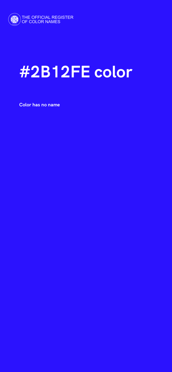 #2B12FE color image