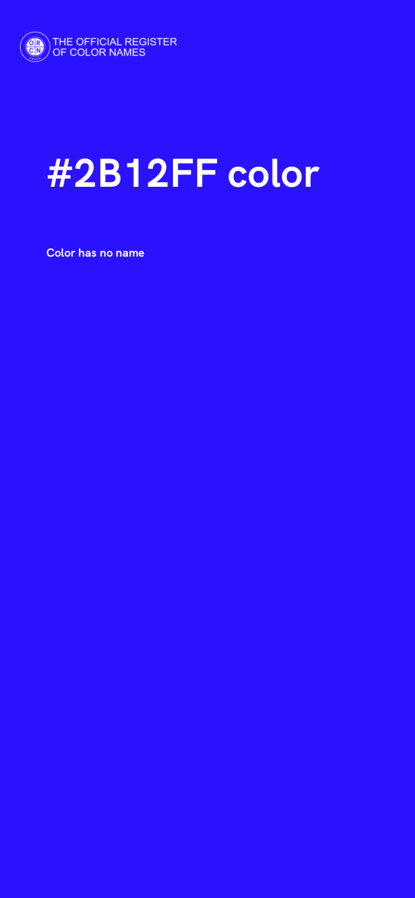 #2B12FF color image