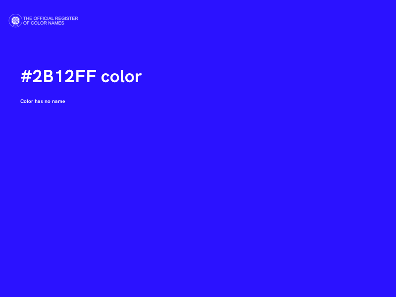#2B12FF color image