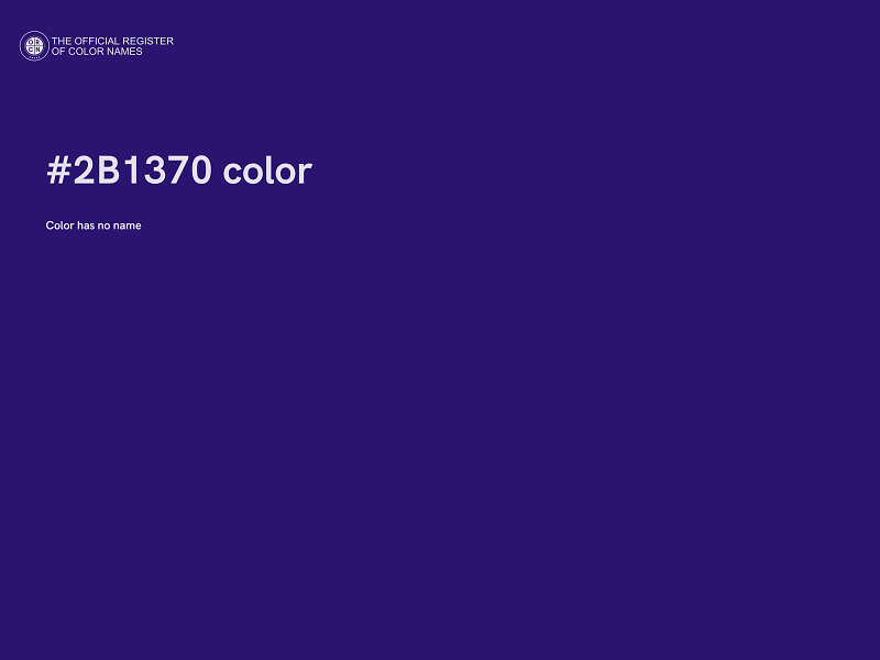 #2B1370 color image