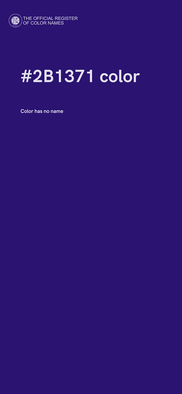 #2B1371 color image