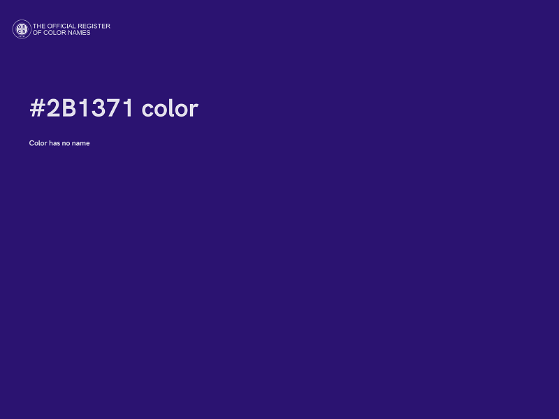#2B1371 color image