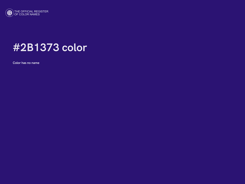 #2B1373 color image