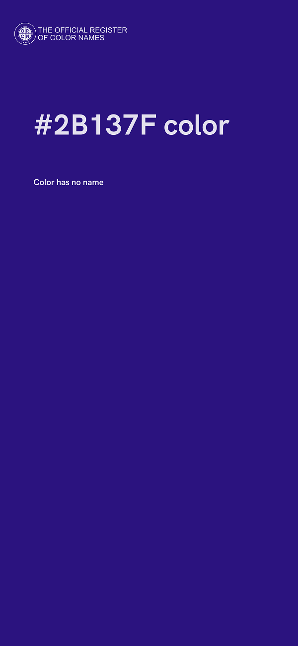 #2B137F color image