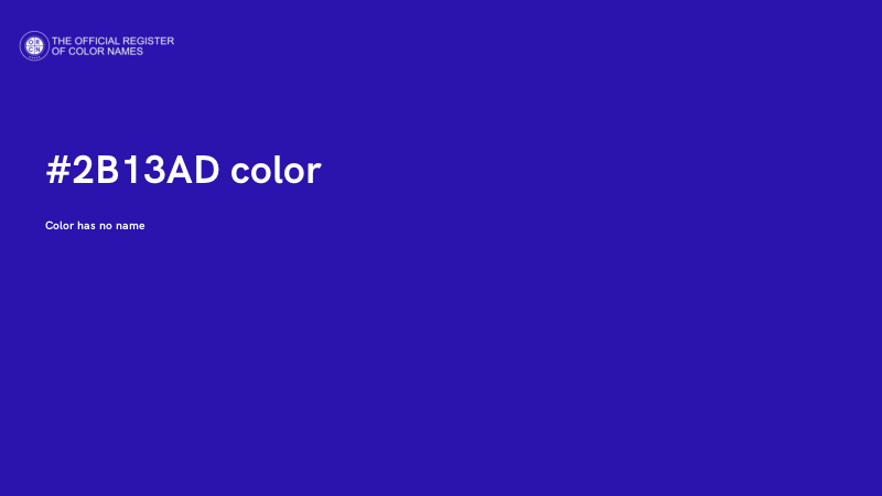#2B13AD color image