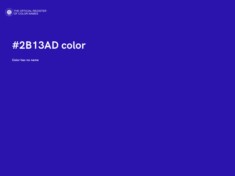 #2B13AD color image