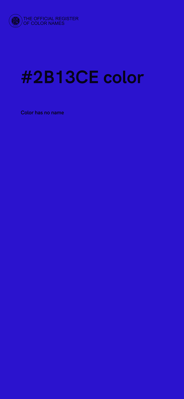 #2B13CE color image
