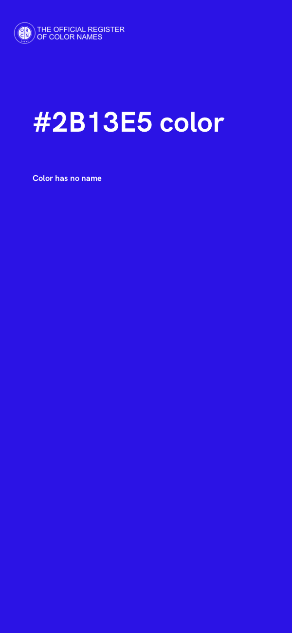 #2B13E5 color image