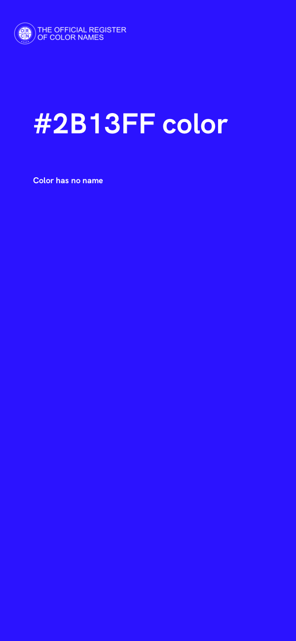 #2B13FF color image