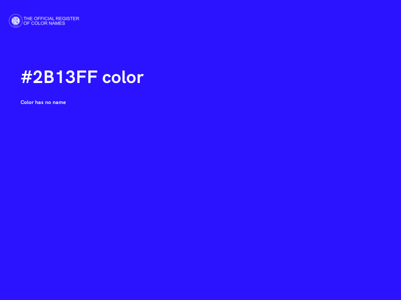 #2B13FF color image