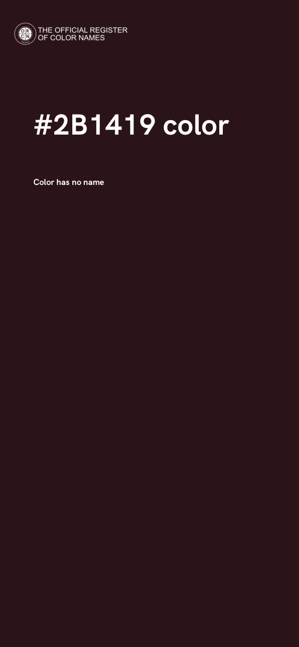#2B1419 color image