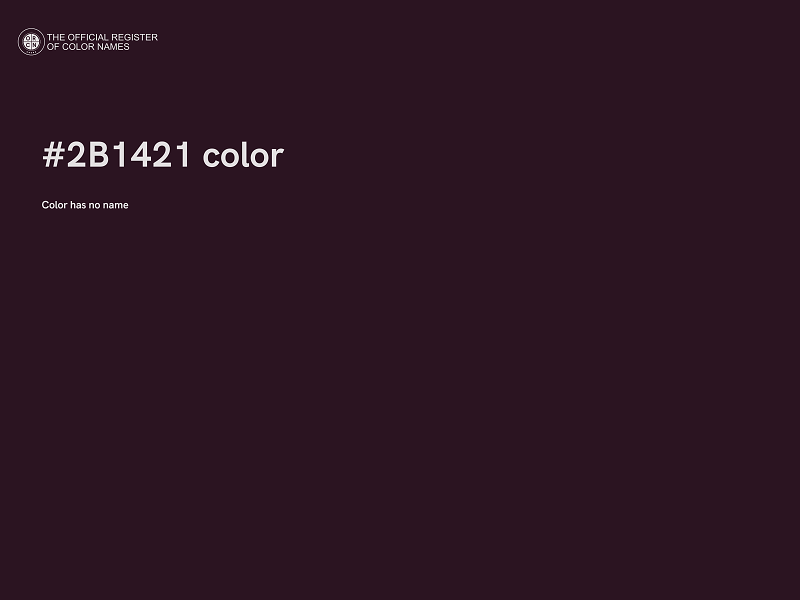#2B1421 color image