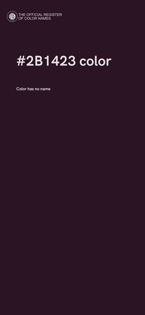 #2B1423 color image