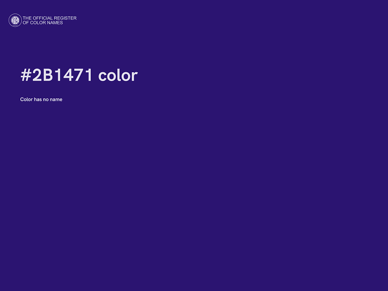 #2B1471 color image