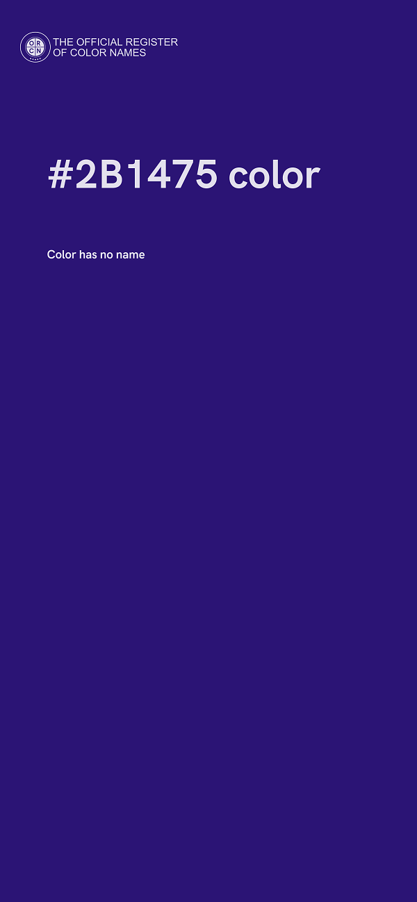 #2B1475 color image