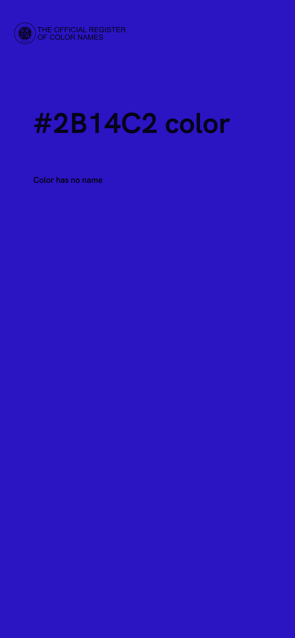 #2B14C2 color image