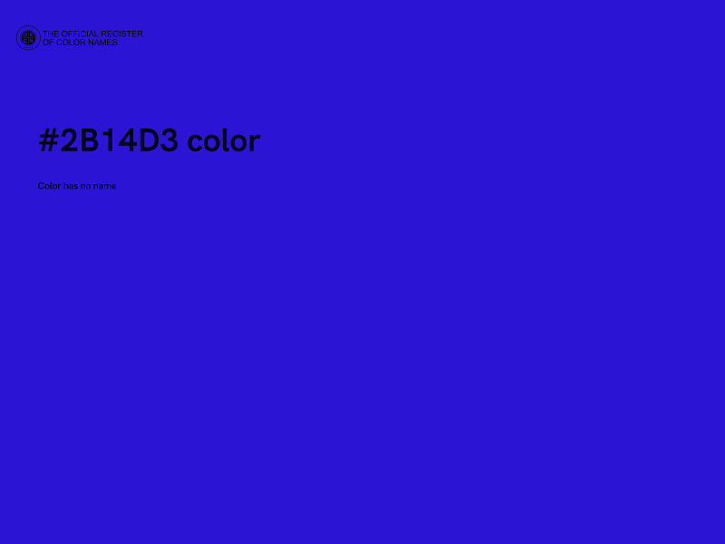 #2B14D3 color image