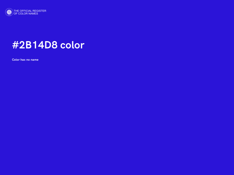 #2B14D8 color image