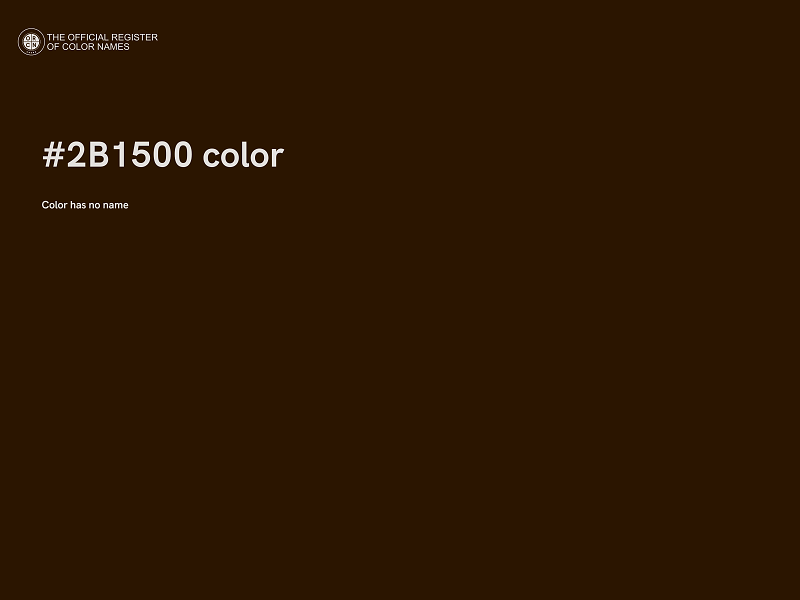 #2B1500 color image