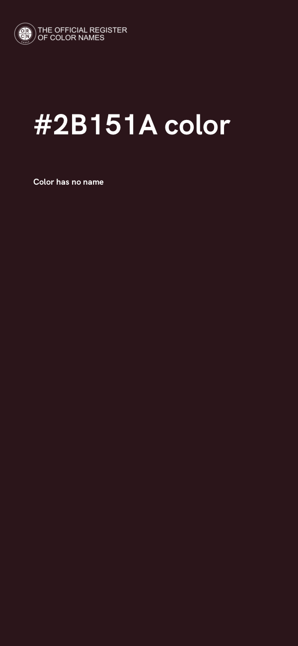 #2B151A color image