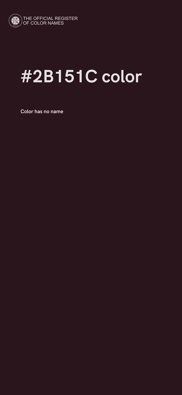 #2B151C color image