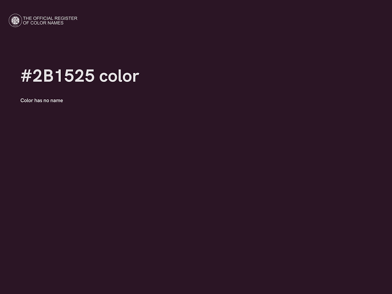 #2B1525 color image