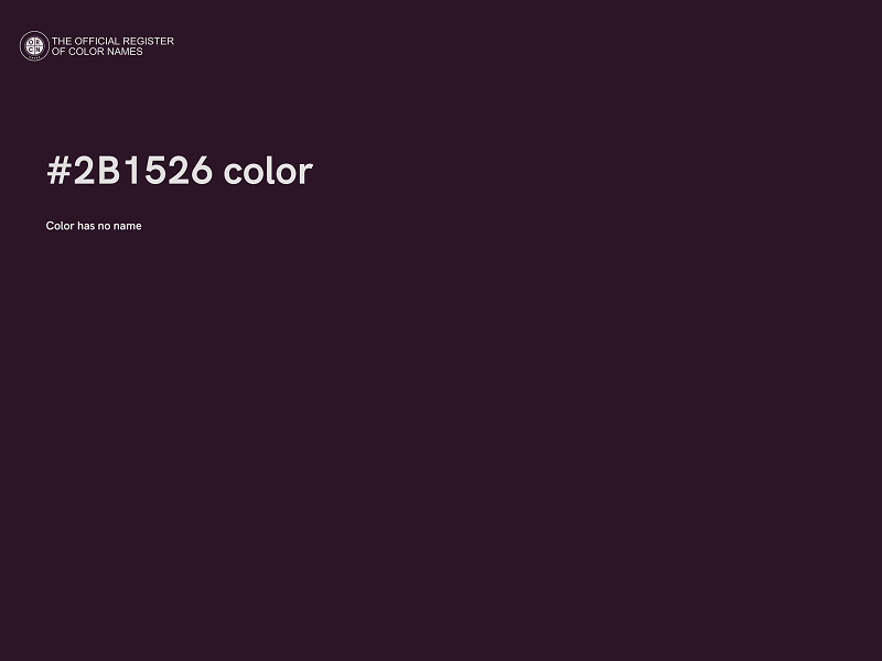 #2B1526 color image