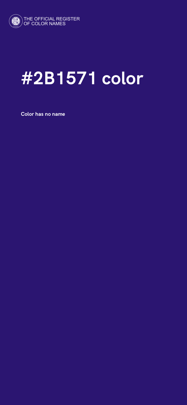 #2B1571 color image