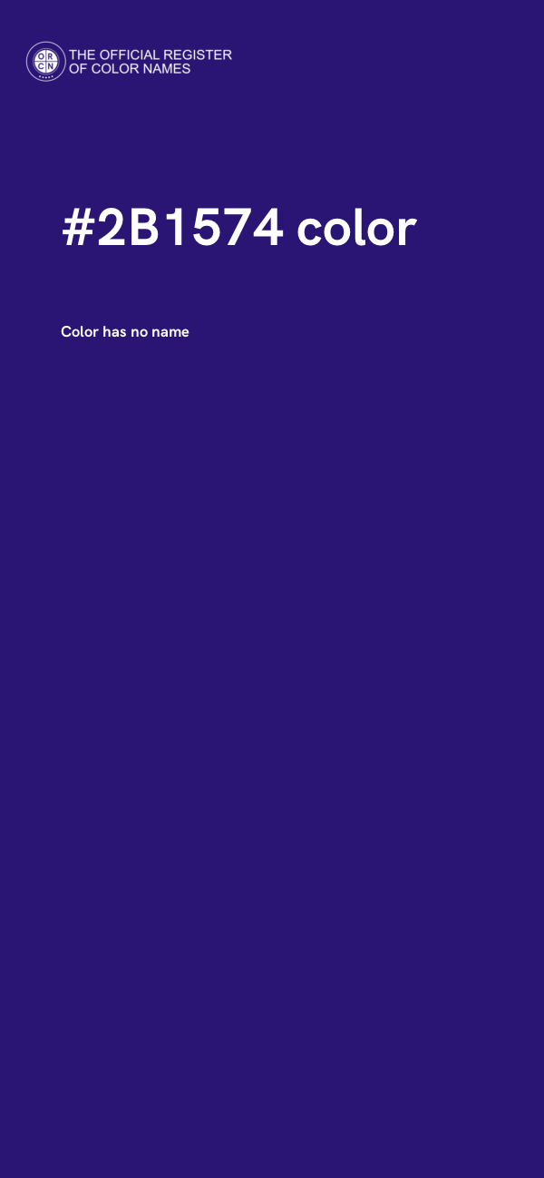 #2B1574 color image