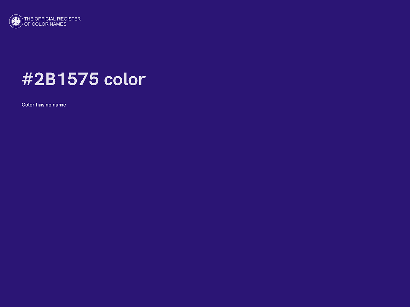 #2B1575 color image