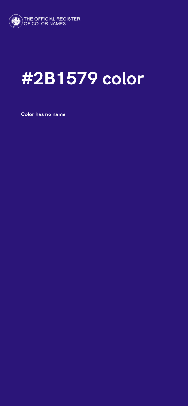 #2B1579 color image