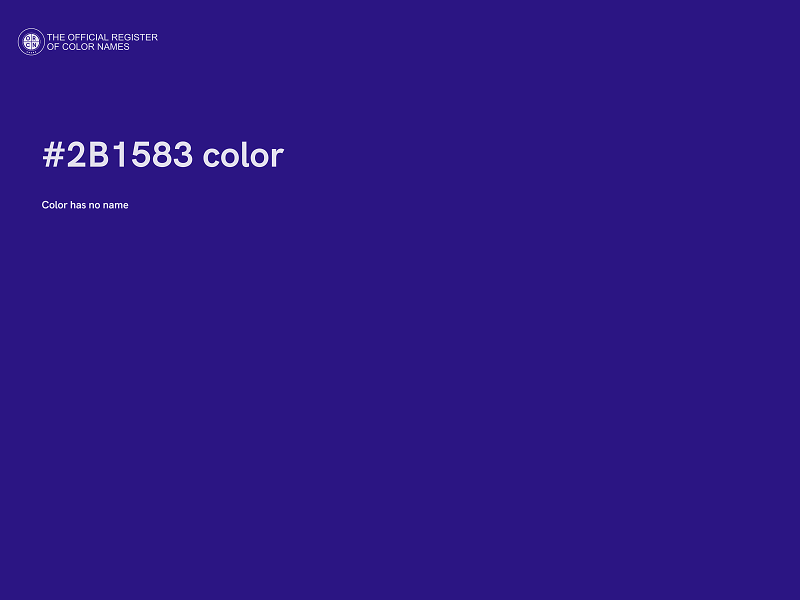 #2B1583 color image