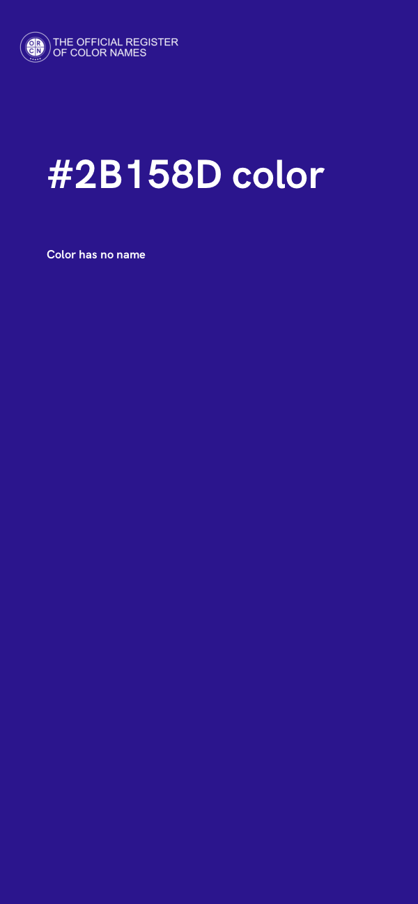 #2B158D color image