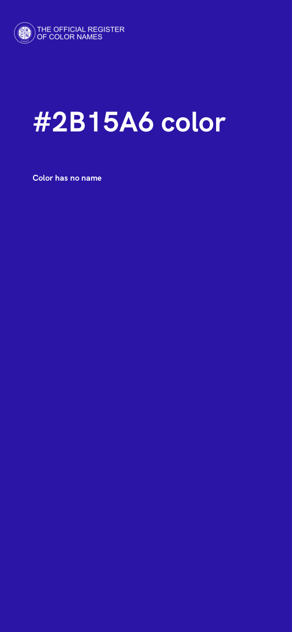 #2B15A6 color image